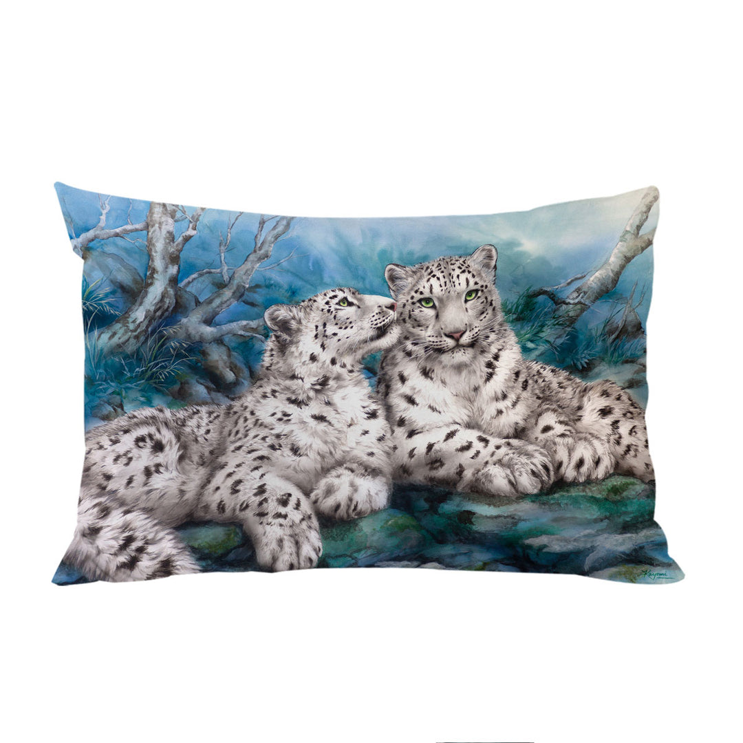 Wild Animal Art Whisper White Snow Leopards Pillowcases