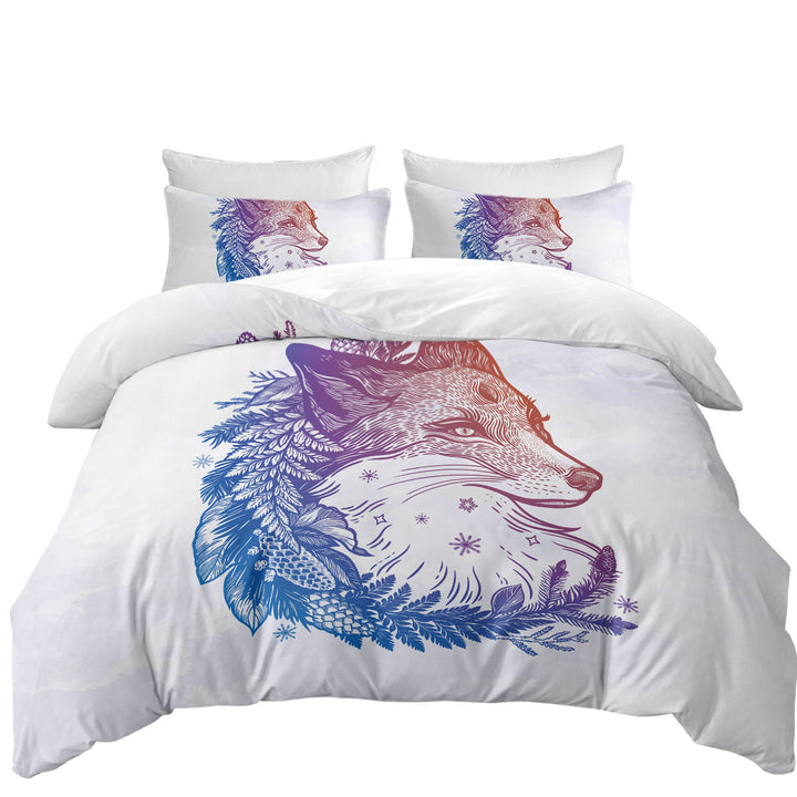 Wild Fox Spirit King Quilt Cover