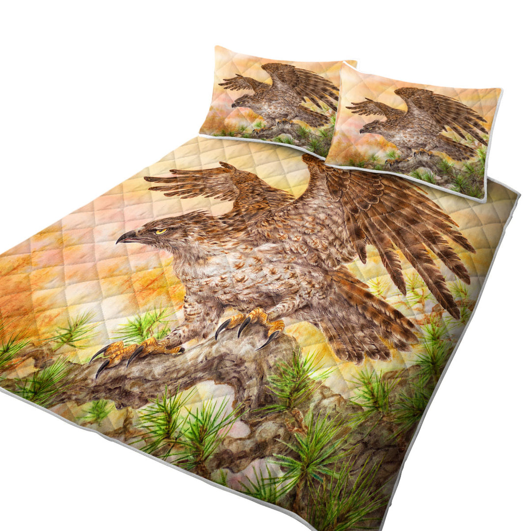 Wild Life Animal Art Powerful Hawk Quilts