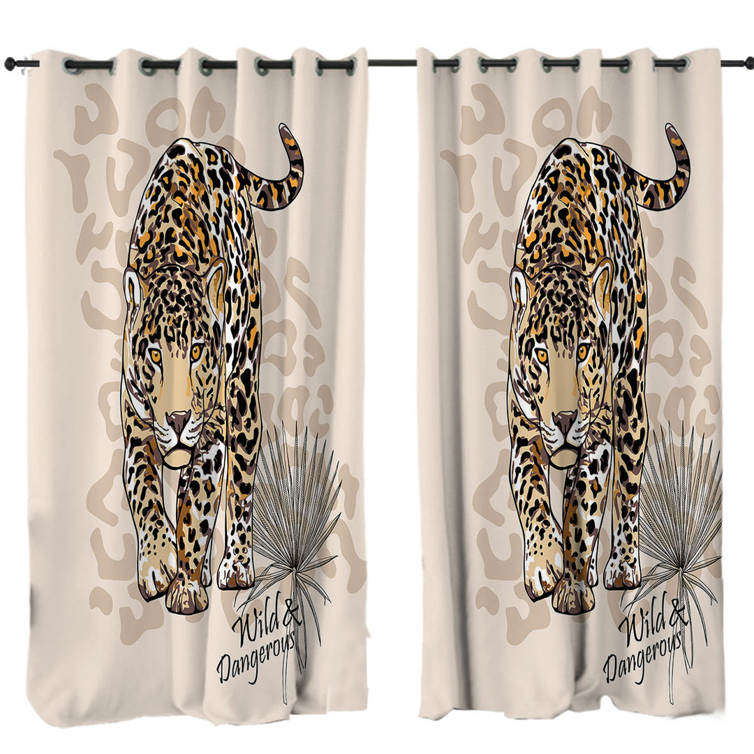 Wild and Dangerous Cool Cheetah Drapes and Curtains