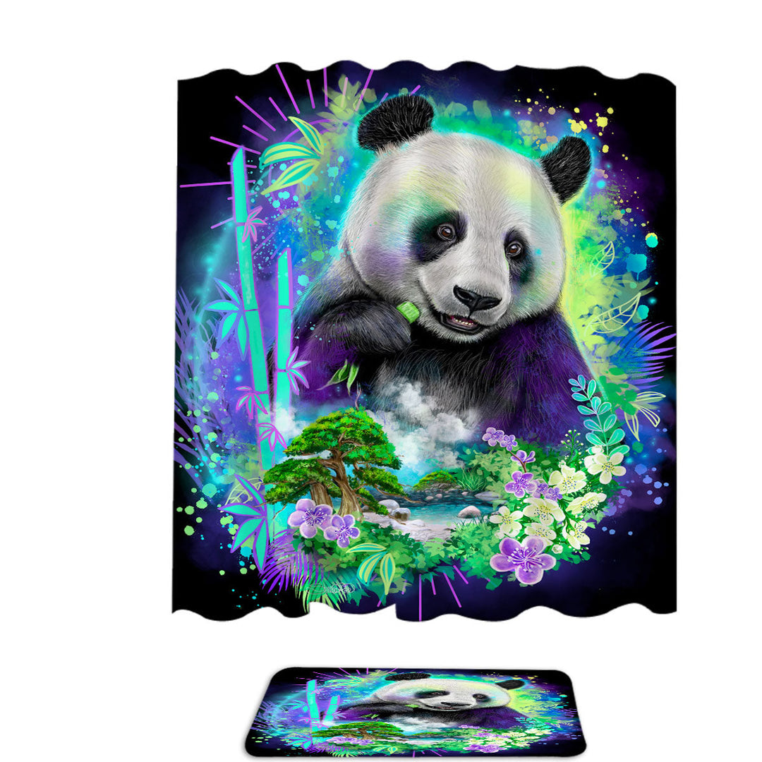 Wildlife Art Nature Panda Shower Curtains