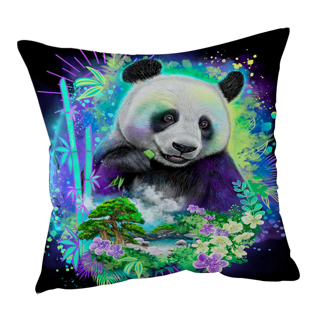 Wildlife Art Nature Panda Throw Pillow