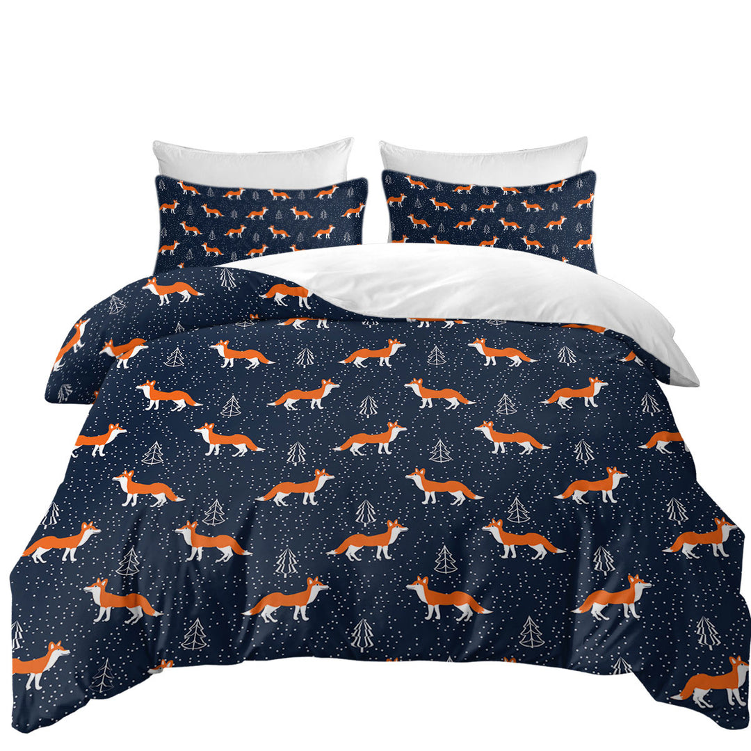 Winter Fox Pattern Duvet Covers