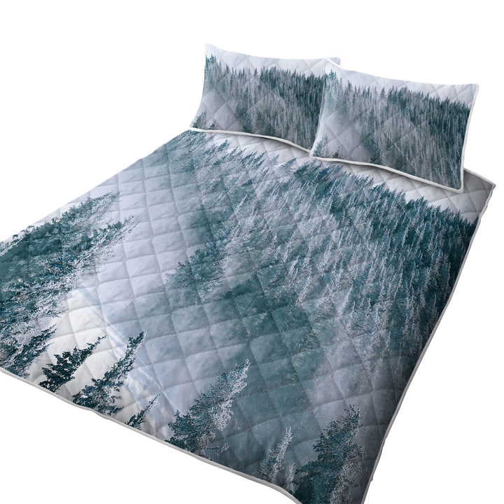 Winter Snowy Mountain Forest Quilts