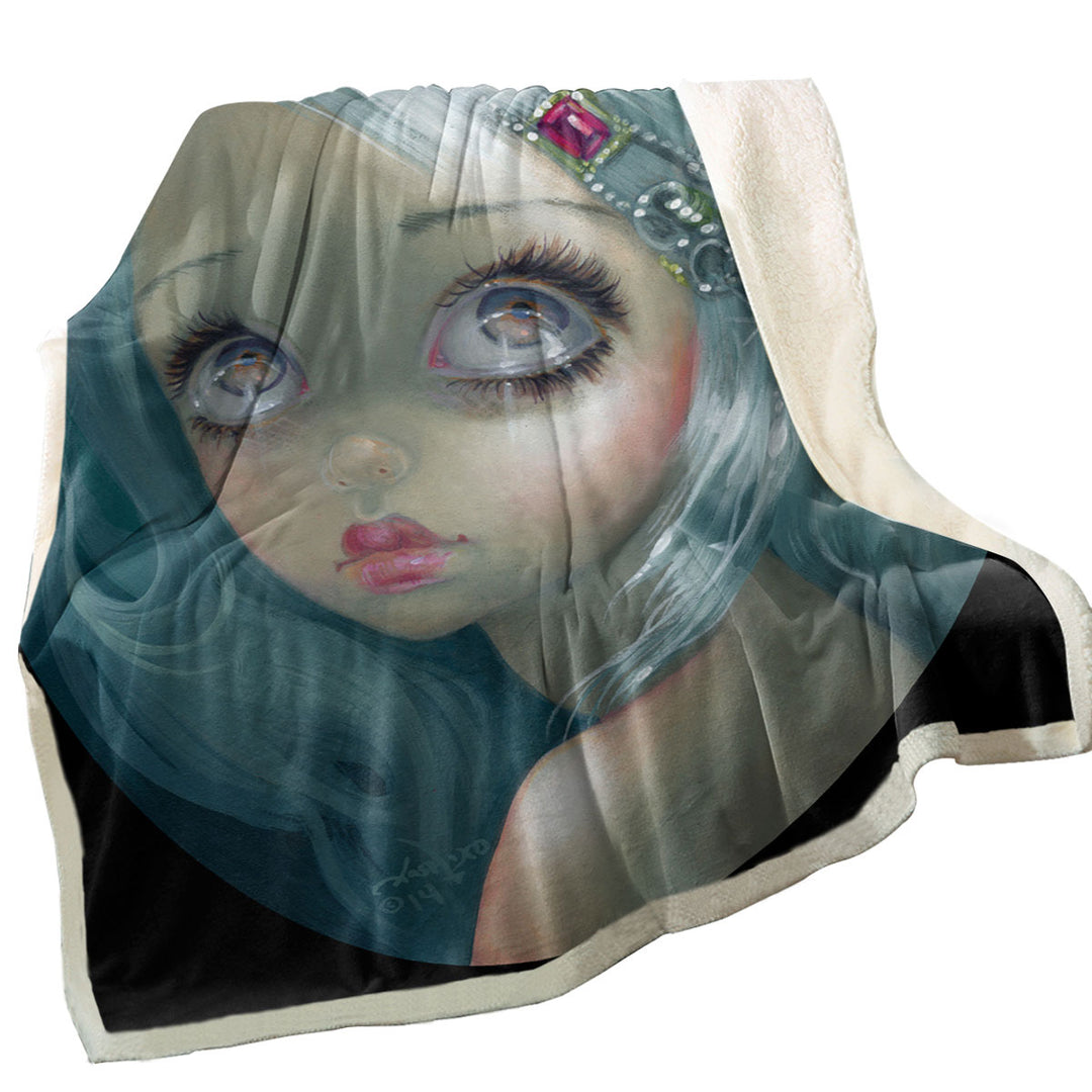 Womens Throws Eyes on the Heavens Beautiful Girl Portrait