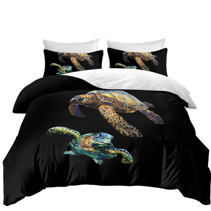full Size Duvet Cover with Two Turtles