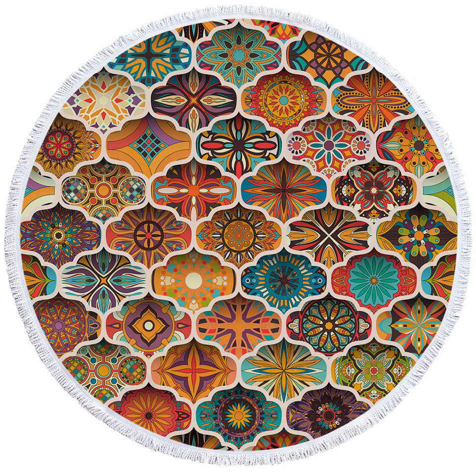 A Bunch of Colorful Moroccan Big Beach Towels