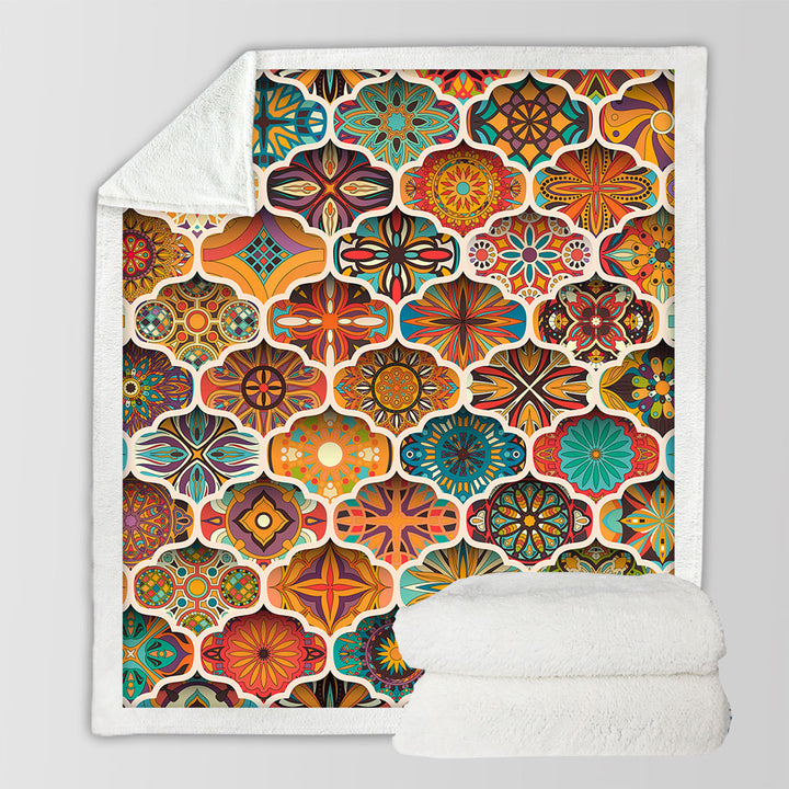 A Bunch of Colorful Moroccan Blankets