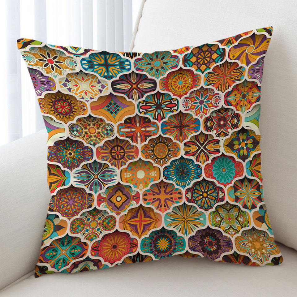 A Bunch of Colorful Moroccan Cushions