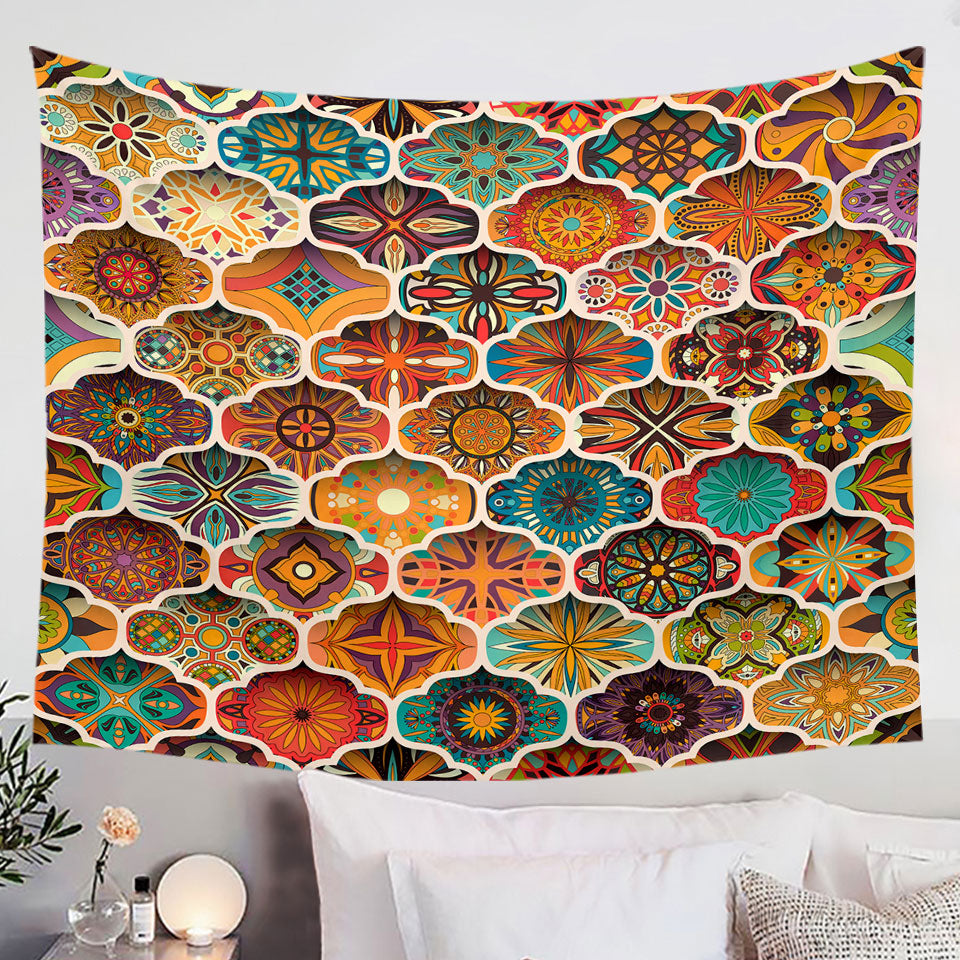 A Bunch of Colorful Moroccan Designs Wall Art
