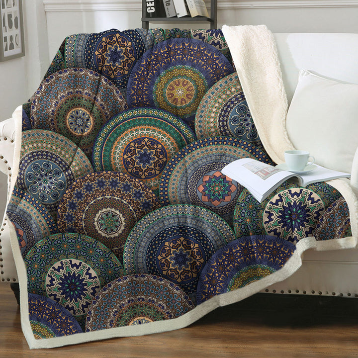 A Bunch of Oriental Mandalas Decorative Blankets