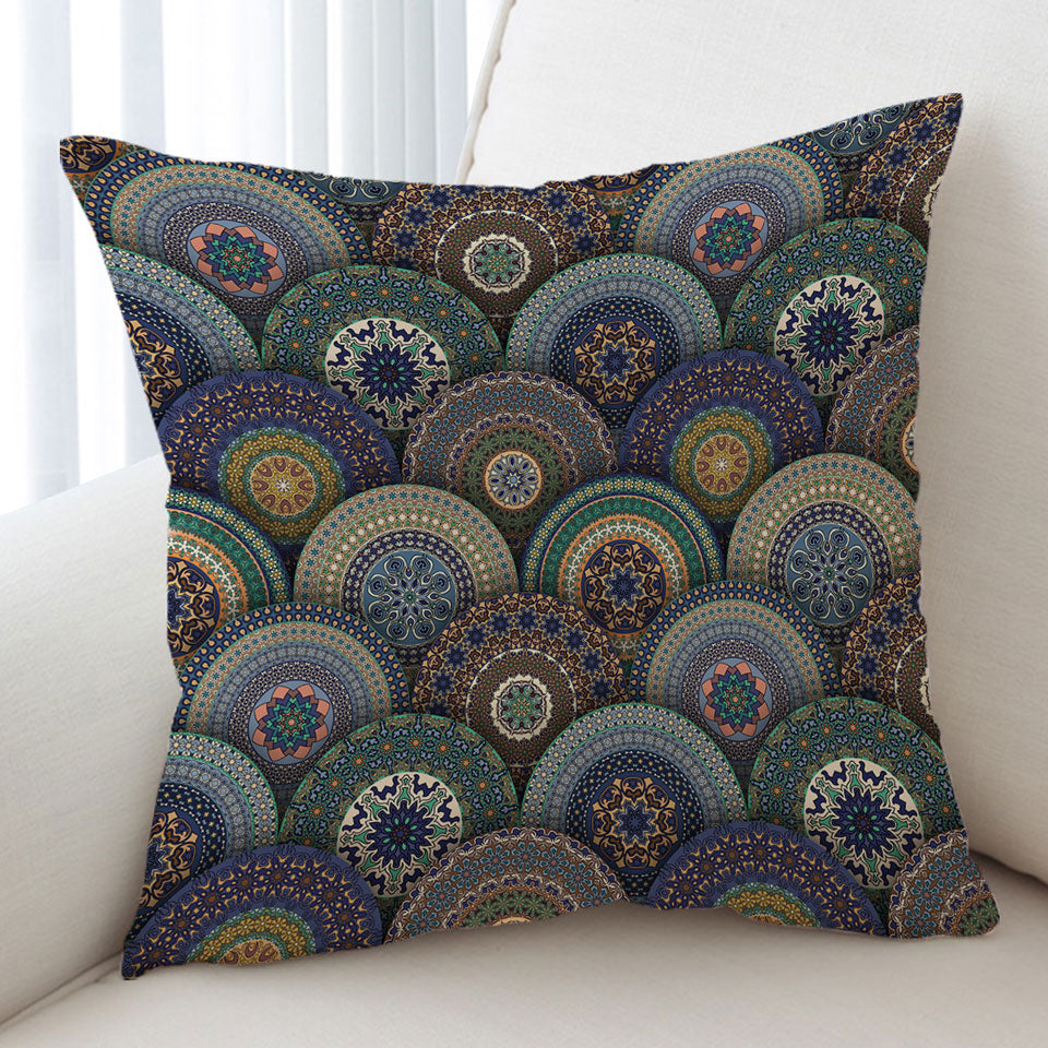 A Bunch of Oriental Mandalas Decorative Pillows