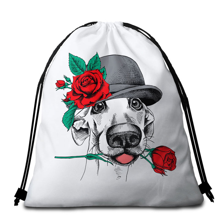 A Romantic Gentleman Dog Beach Bags and Towels