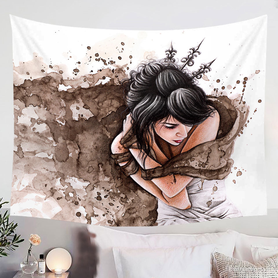 A-Winters-Tale-Beautiful-Woman-Art-Painting-Wall-Decor-Tapestry
