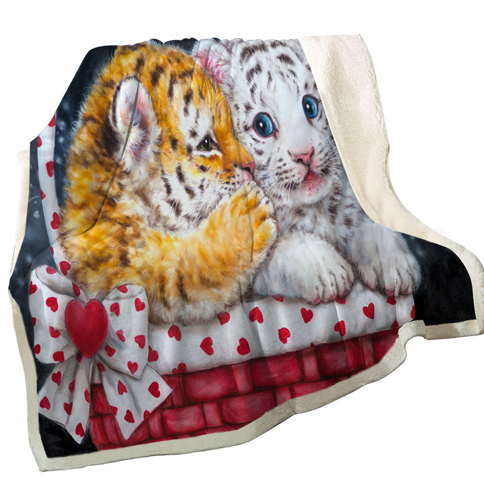 Adorable Animals Art for Kids Whisper Tiger Cub Throws