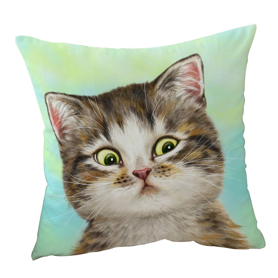 Adorable Cat Cushion for Kids the Suspicious Kitten