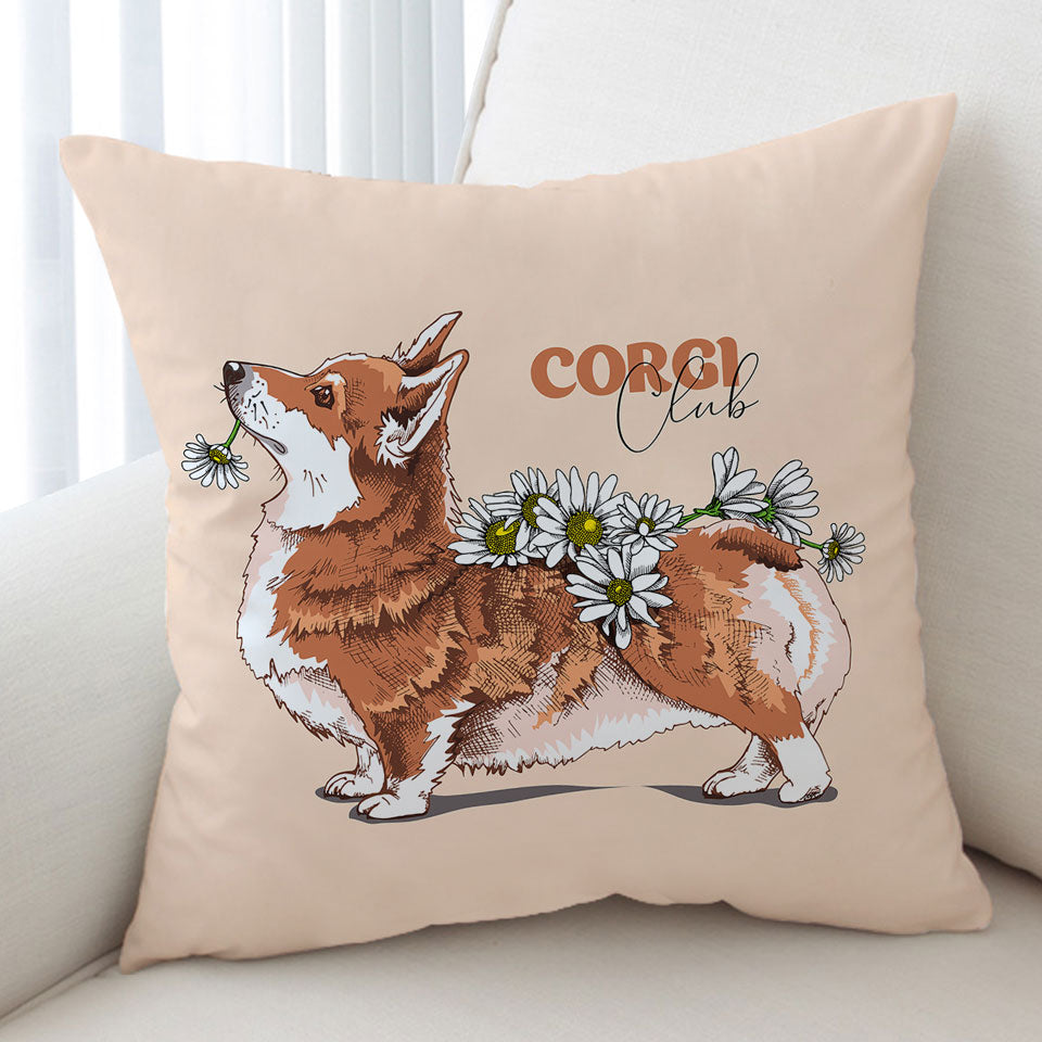 Adorable Corgi Dog Cushion Cover