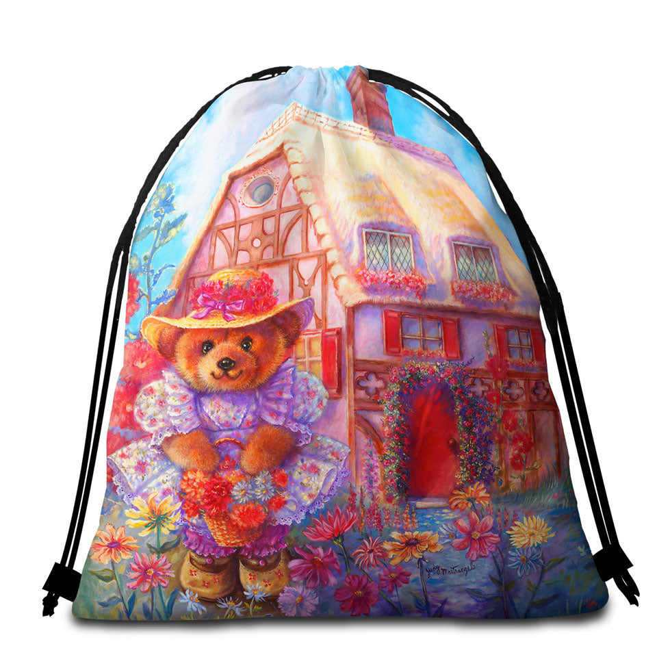 Moonicorn Fantasy Art the Moon and Unicorn Beach Towel Bags