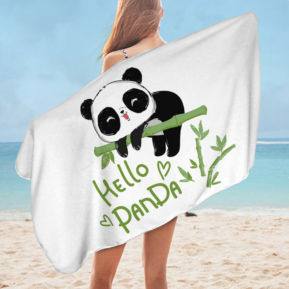 Adorable Little Panda Microfiber Beach Towel