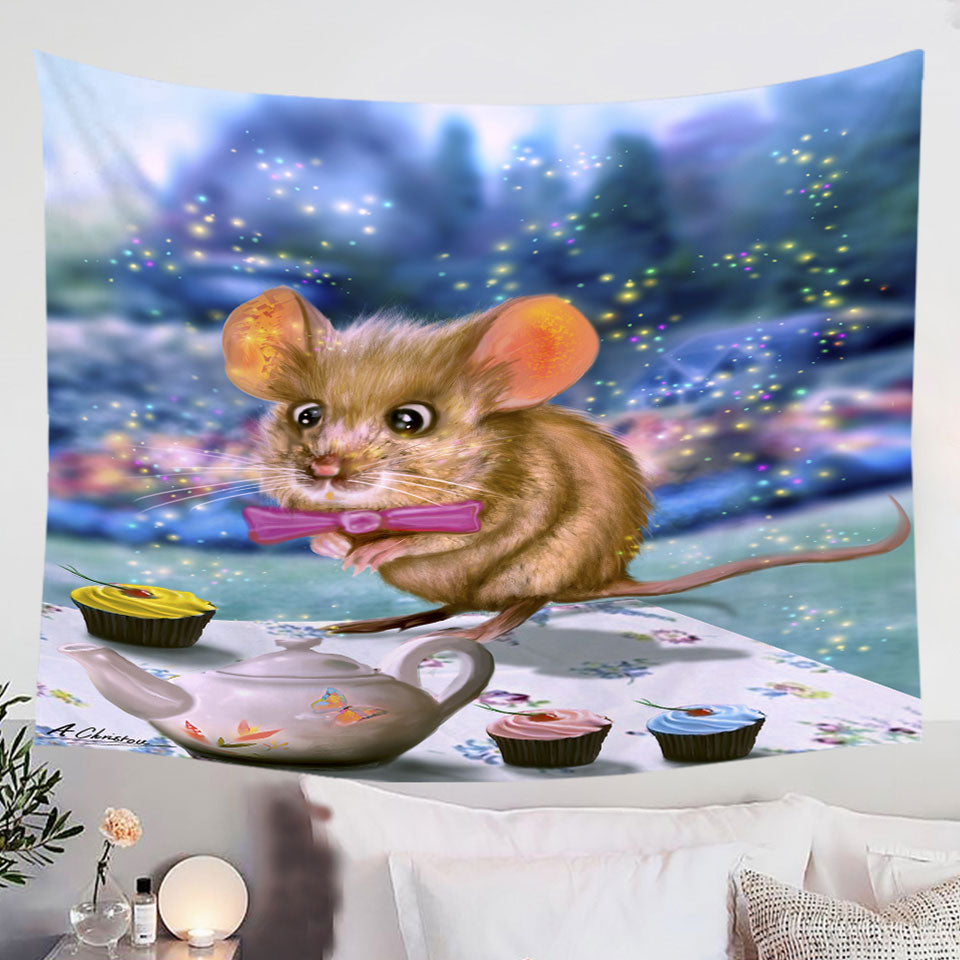 Adorable-Mouse-Dormouse-Tapestry-for-Kids