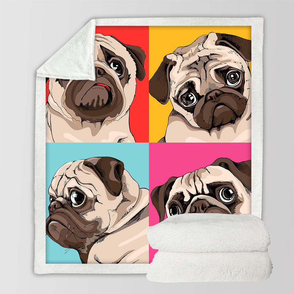 Adorable Pug Cute Throws