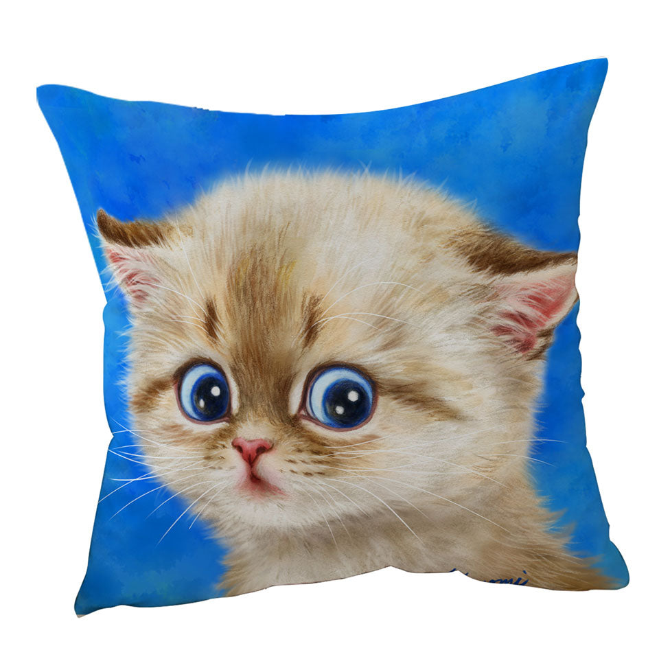 Adorable Shy Kitty Cat Cushion Covers for Children