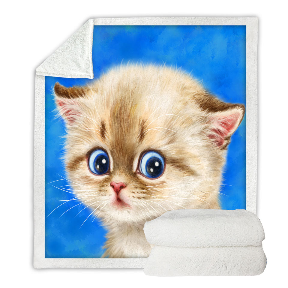 Adorable Shy Kitty Cat Sofa Blankets for Children