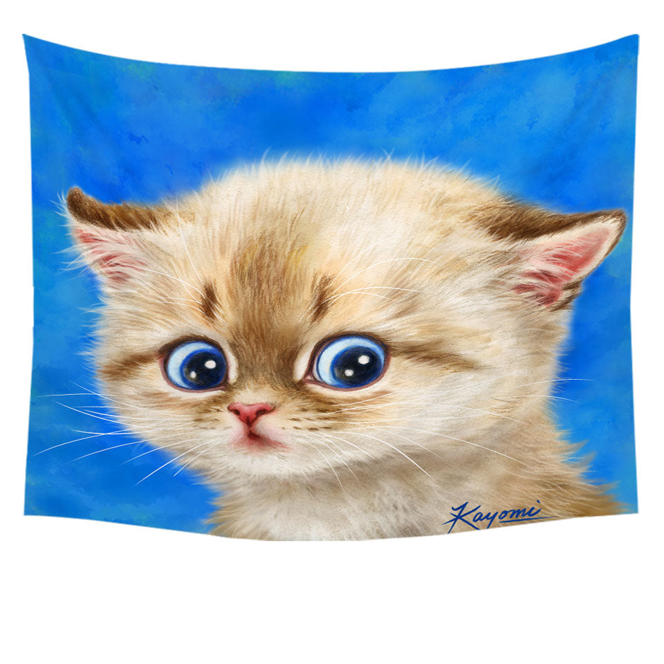 Adorable Shy Kitty Cat Wall Decor for Children