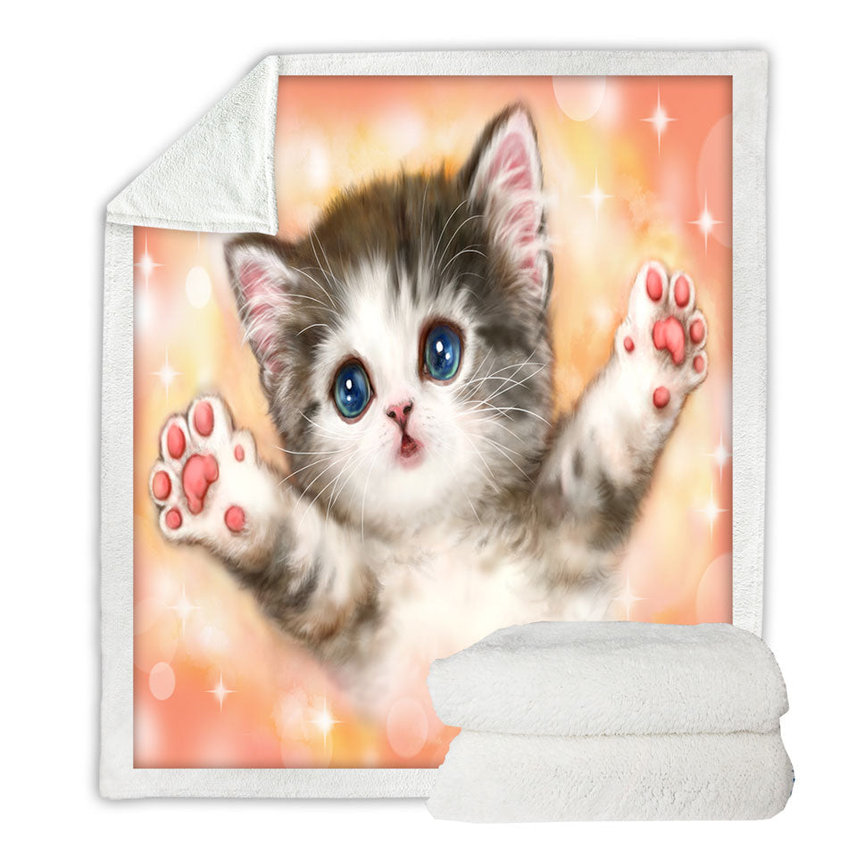 Adorable Sofa Blankets Cute Kitty Cat Wants a Hug