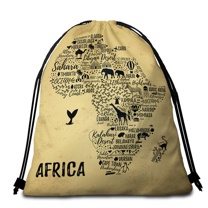 Africa Beach Towel Pack Features The African Continent
