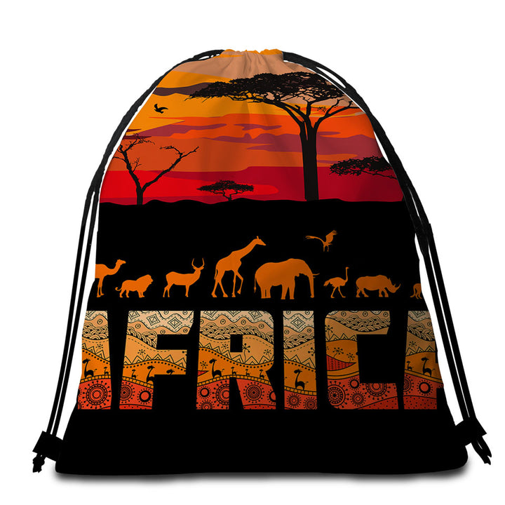 Africa Horizon and Animals Beach Towel Pack