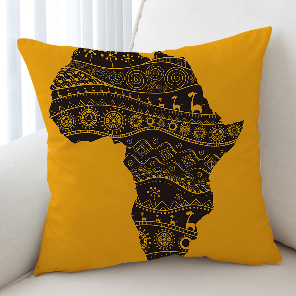 Africa Silhouette Decorative Cushions