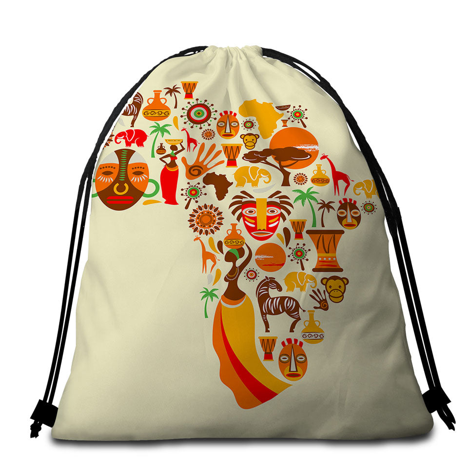 African Beach Towel Bags Africa Characteristics