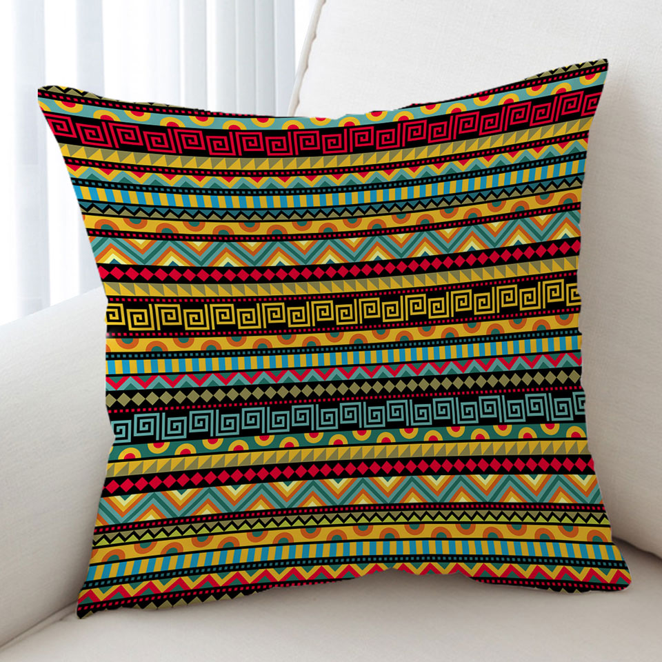 African Cushion Cover Striped Pattern