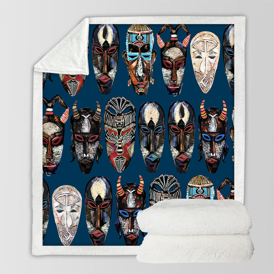 African Fleece Blankets Masks