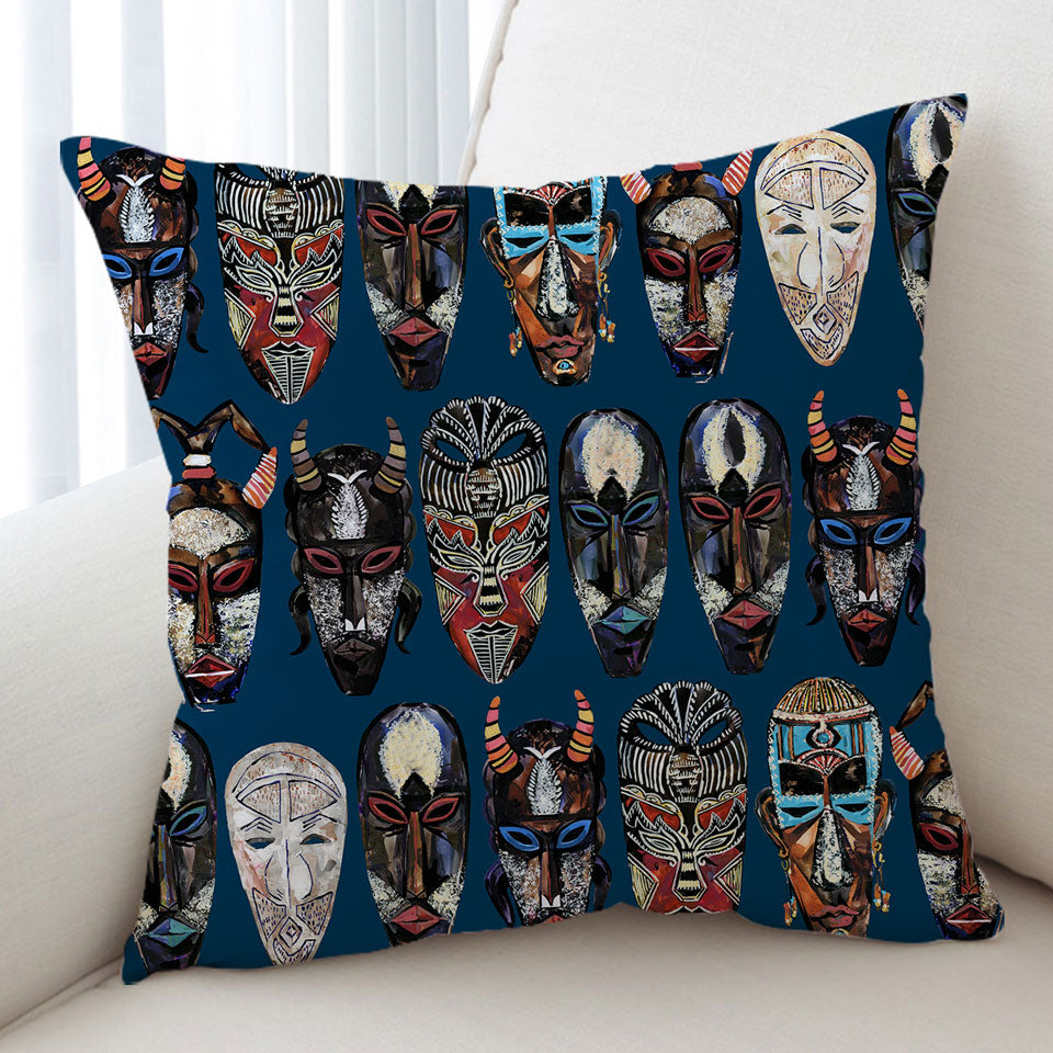 African Masks Decorative Cushions