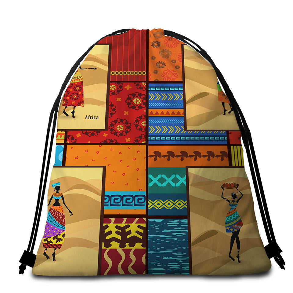 African Prints and Women Beach Towel Pack