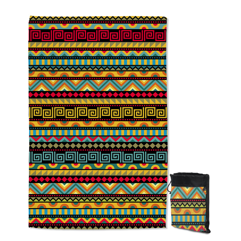 African Quick Dry Beach Towel Striped Pattern