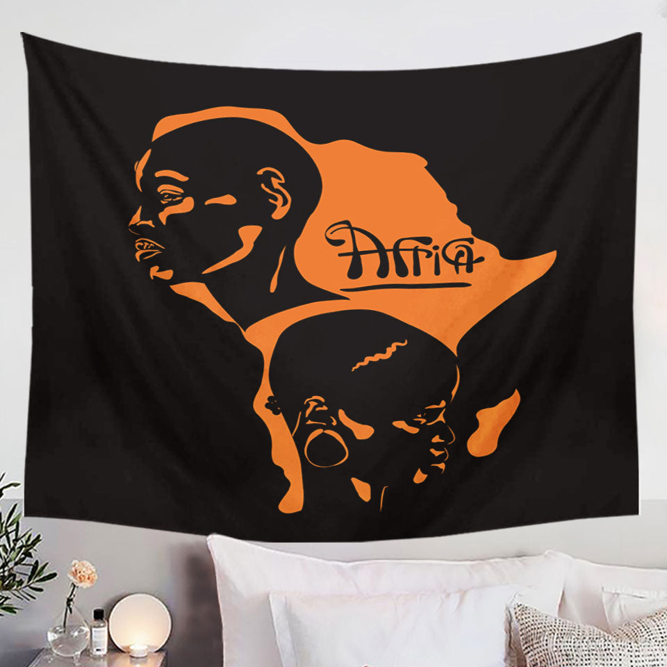 Purplish Roses over Skulls Tapestry