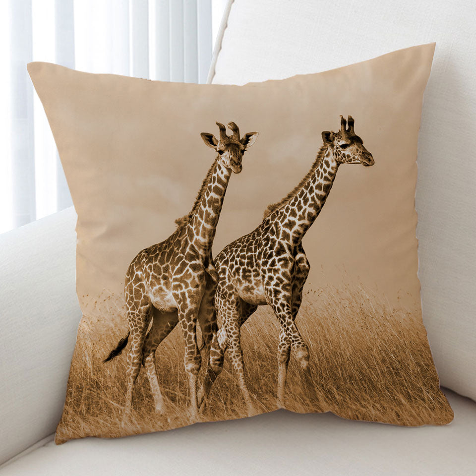 African Wildlife Wild Giraffes Cushion Cover