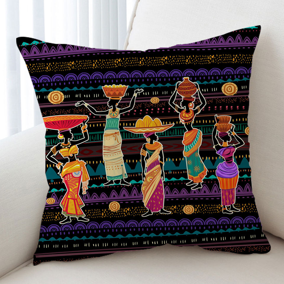 African Women Cushion Covers Traditional African Pattern Women