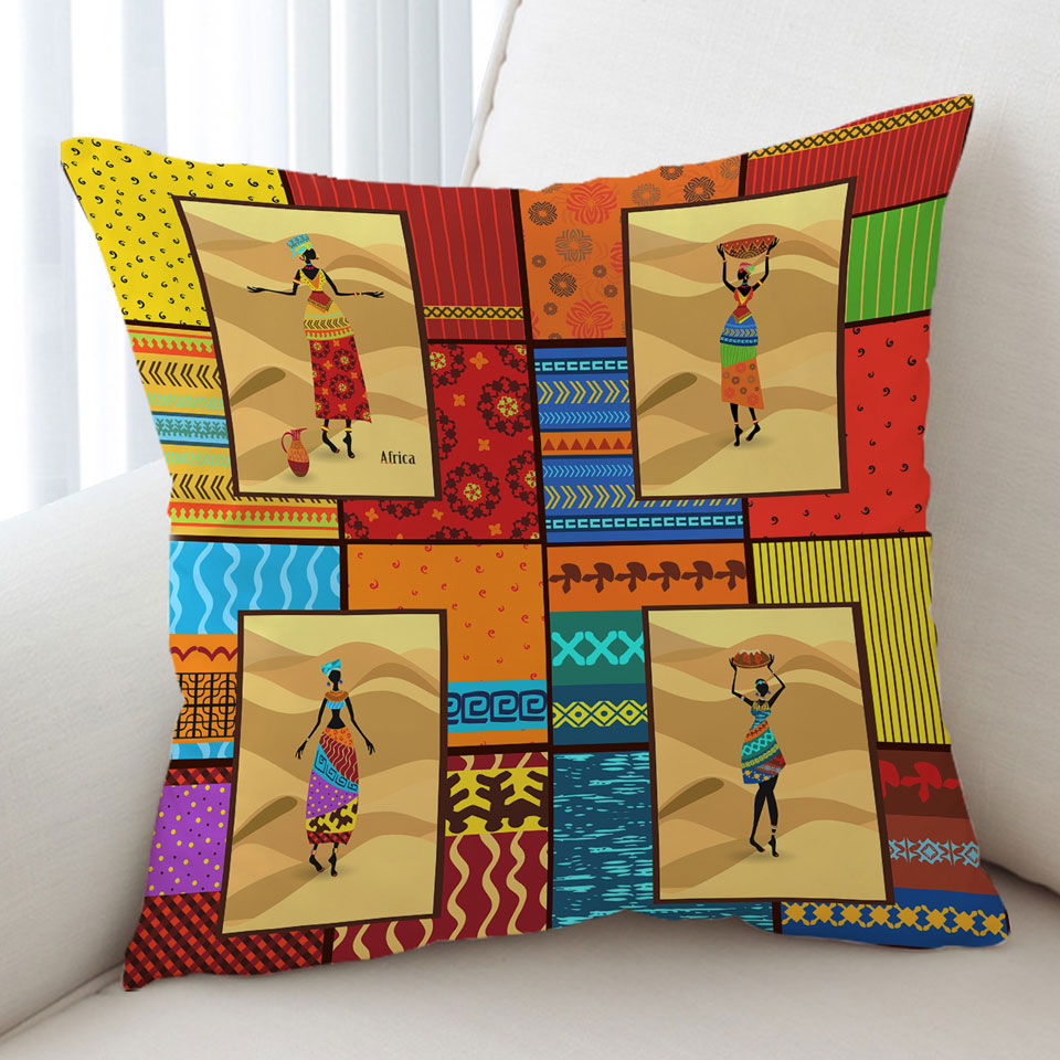 African Women Cushion Covers