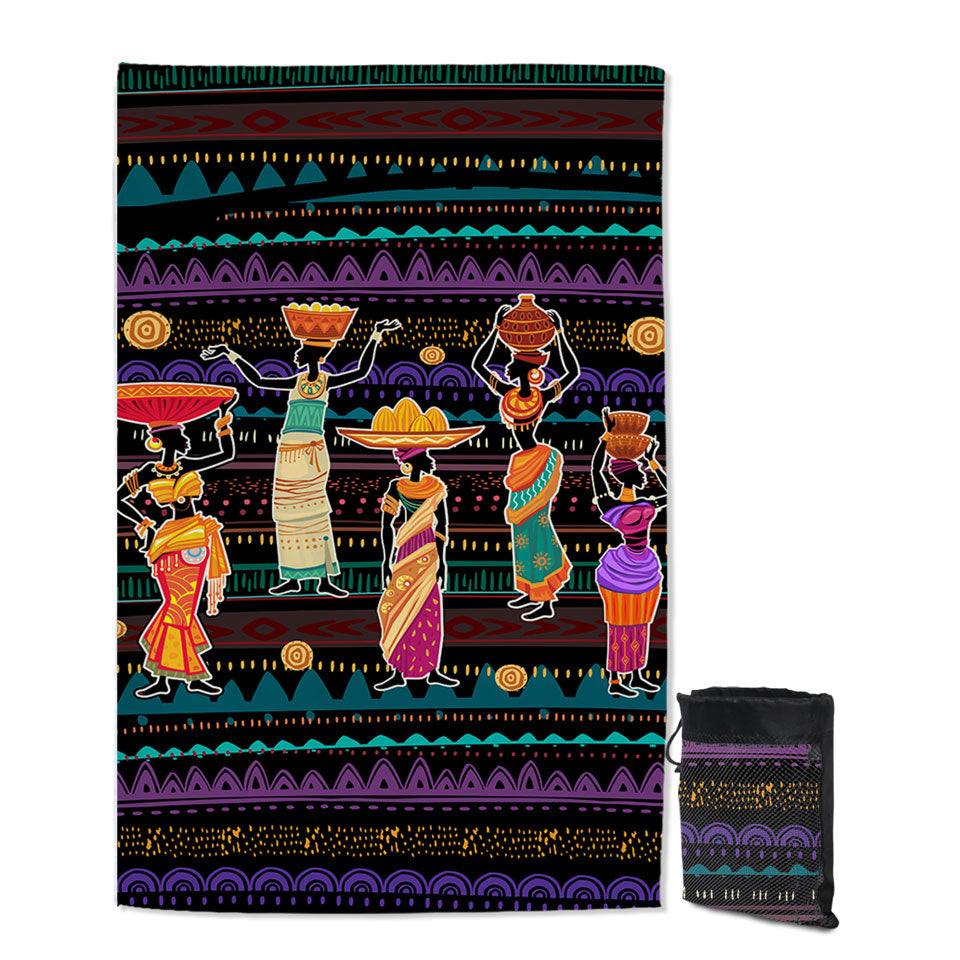African Women Quick Dry Towel Traditional African Pattern Women