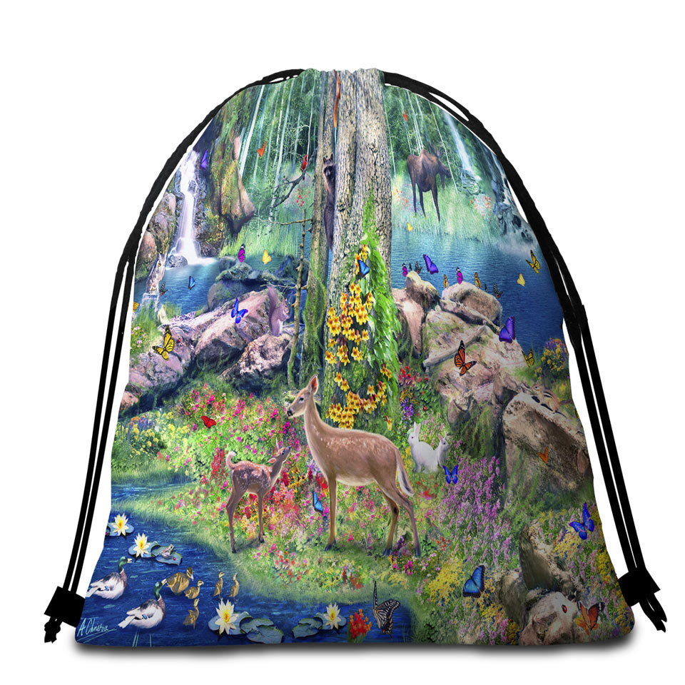 USA Beach Bags and Towels Trinity Eagle Leopard Wolf