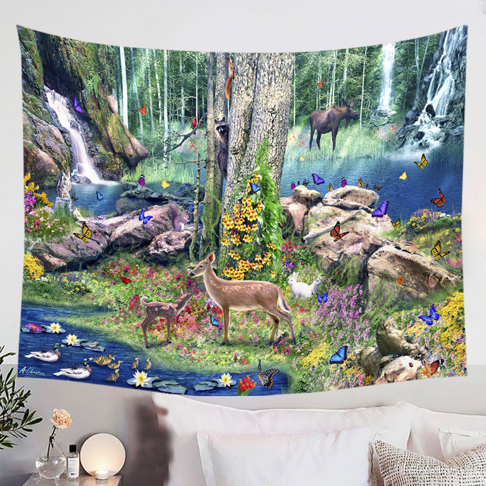 American-Forest-Animals-Wall-Art