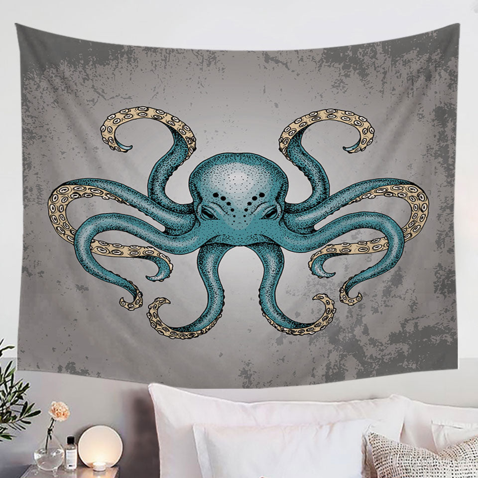 Angry Octopus Tapestry