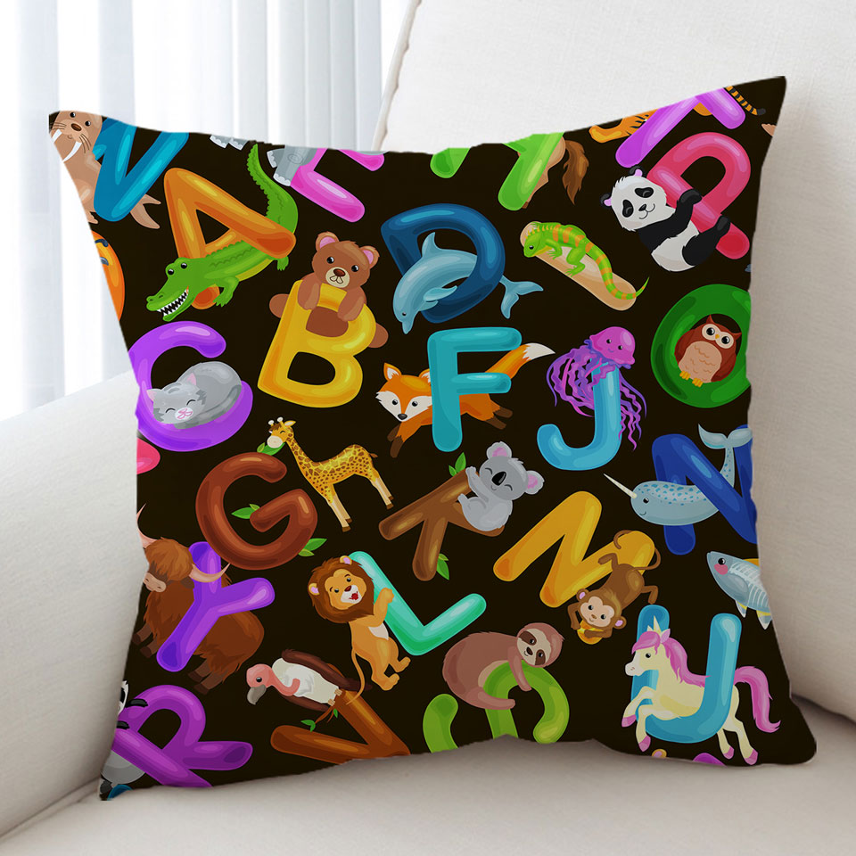 Animal Alphabet Cushion for Kids