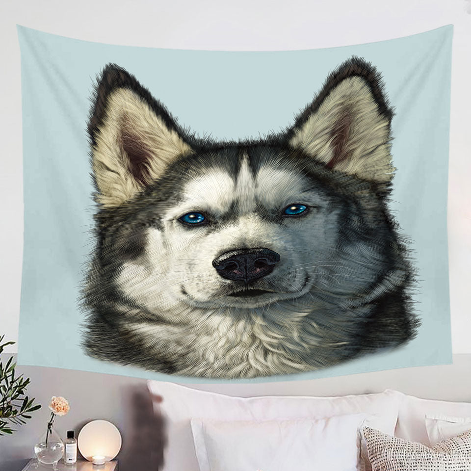 Animal-Art-Husky-Dog-Tapestry
