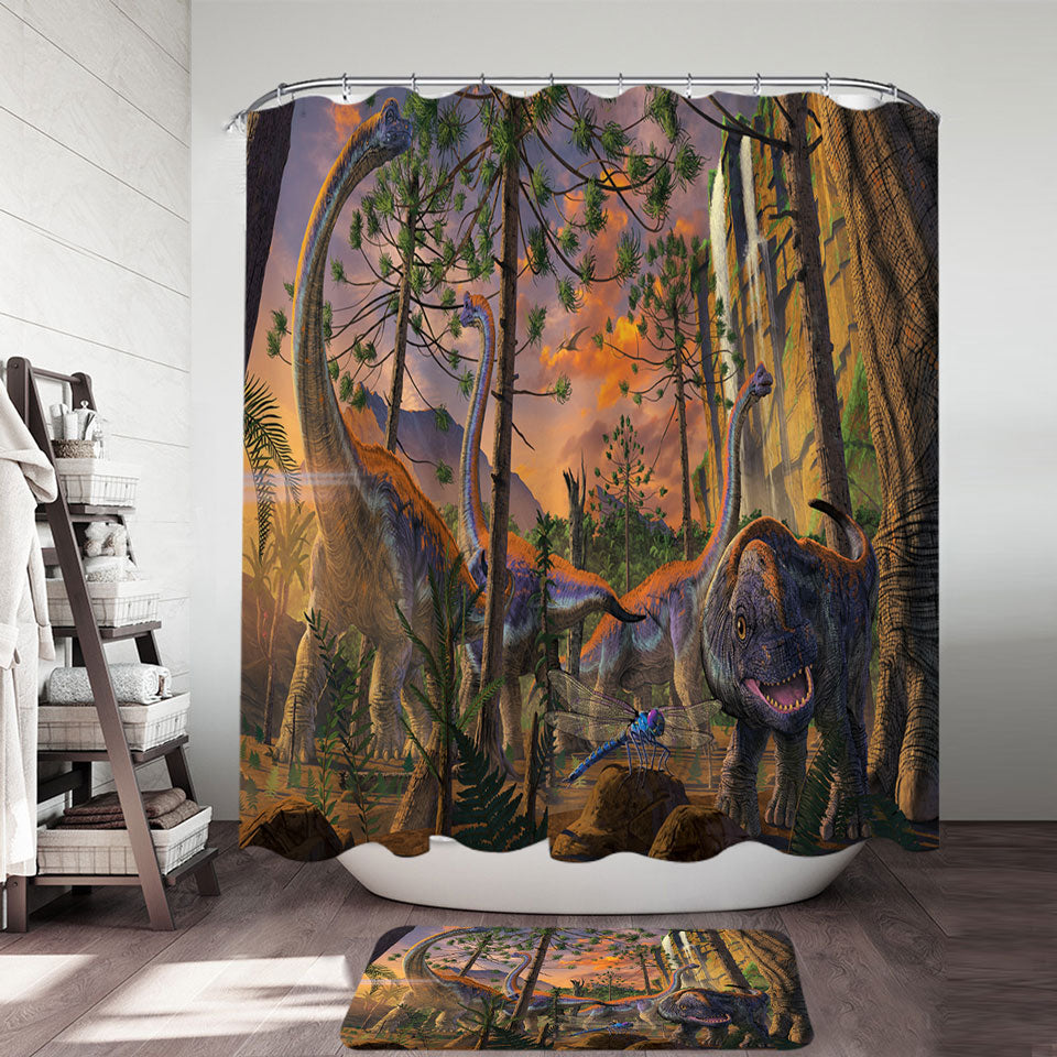 Animal Art the Dinosaur Shower Curtain
