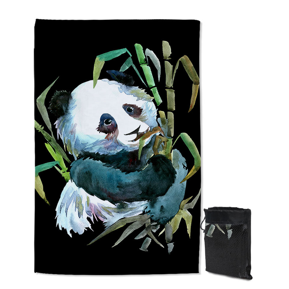 Animal Quick Dry Beach Towels Art Painting Panda
